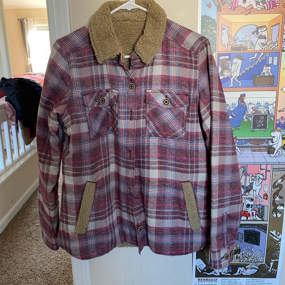 Marmot reversible flannel/sherpa jacket